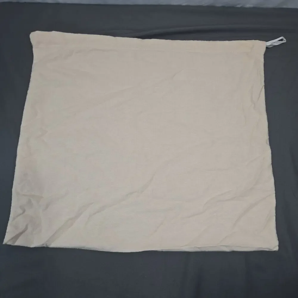 Jimmy Choo Dust Bag Beige Cotton Drawstring Large Storage Pouch 19x20 Italy